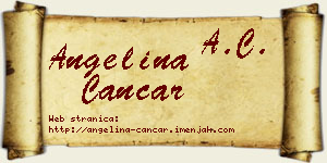 Angelina Čančar vizit kartica